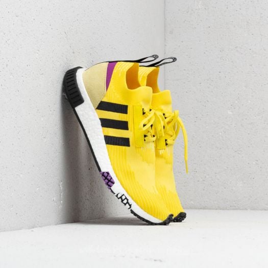 Men s shoes adidas NMD Racer Primeknit Solar Yellow Core Black Shock Purple Footshop
