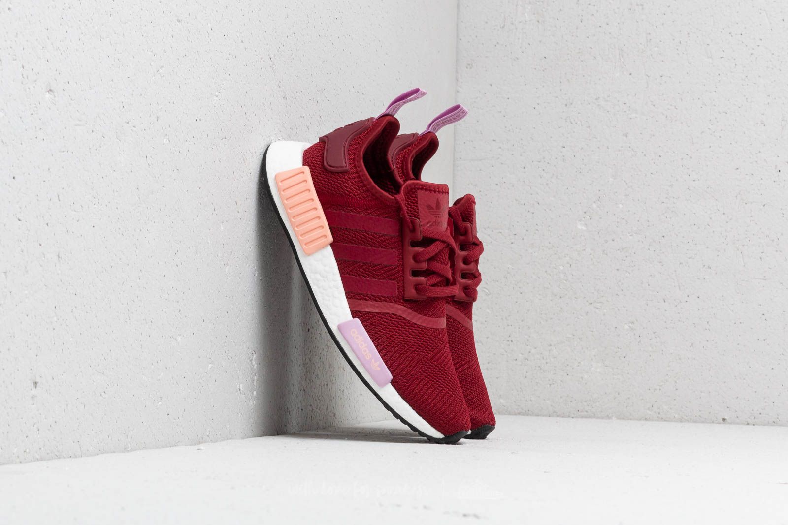 Women's shoes adidas NMD_R1 W Collegiate Burgundy/ Collegiate Burgundy/ Clear Orange