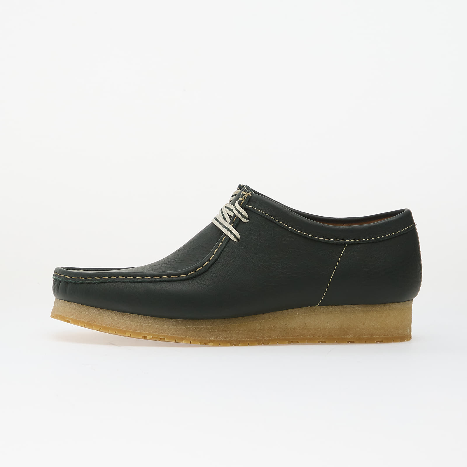Herren Sneaker und Schuhe Clarks Originals Wallabee RB Dark Green Lea