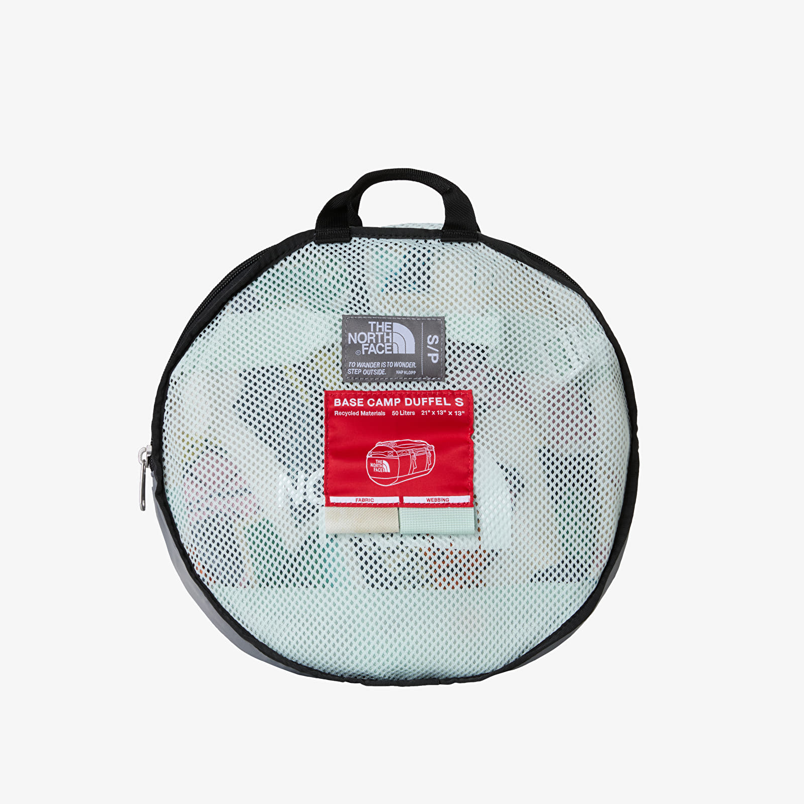 Duffle bag The North Face Base Camp Duffel - S Opal Frost TNF Postcards Print/ Opal Frost-Pearl Stone