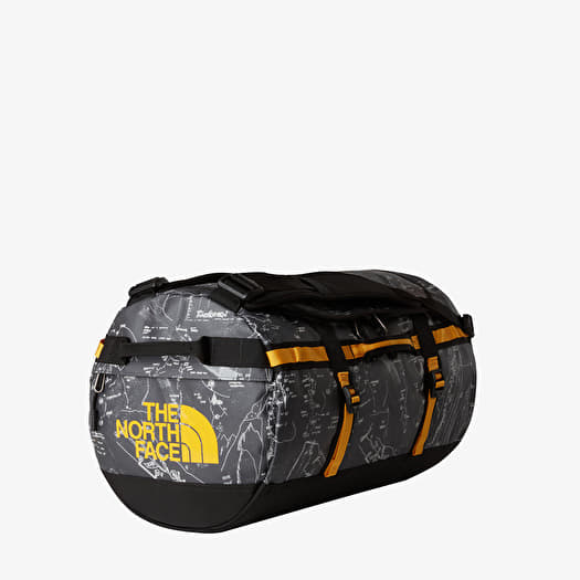 The North Face Base Camp Duffel - S Anthracite Grey Conrad Topos Print/ Summit Gold