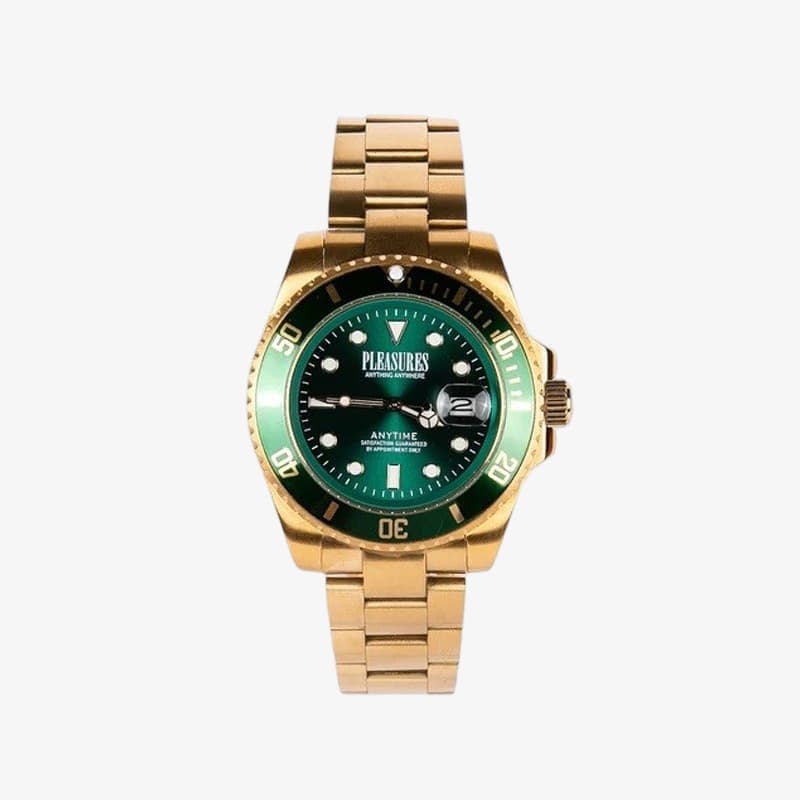 PLEASURES Anytime Watch Gold/Green Gold/ Green