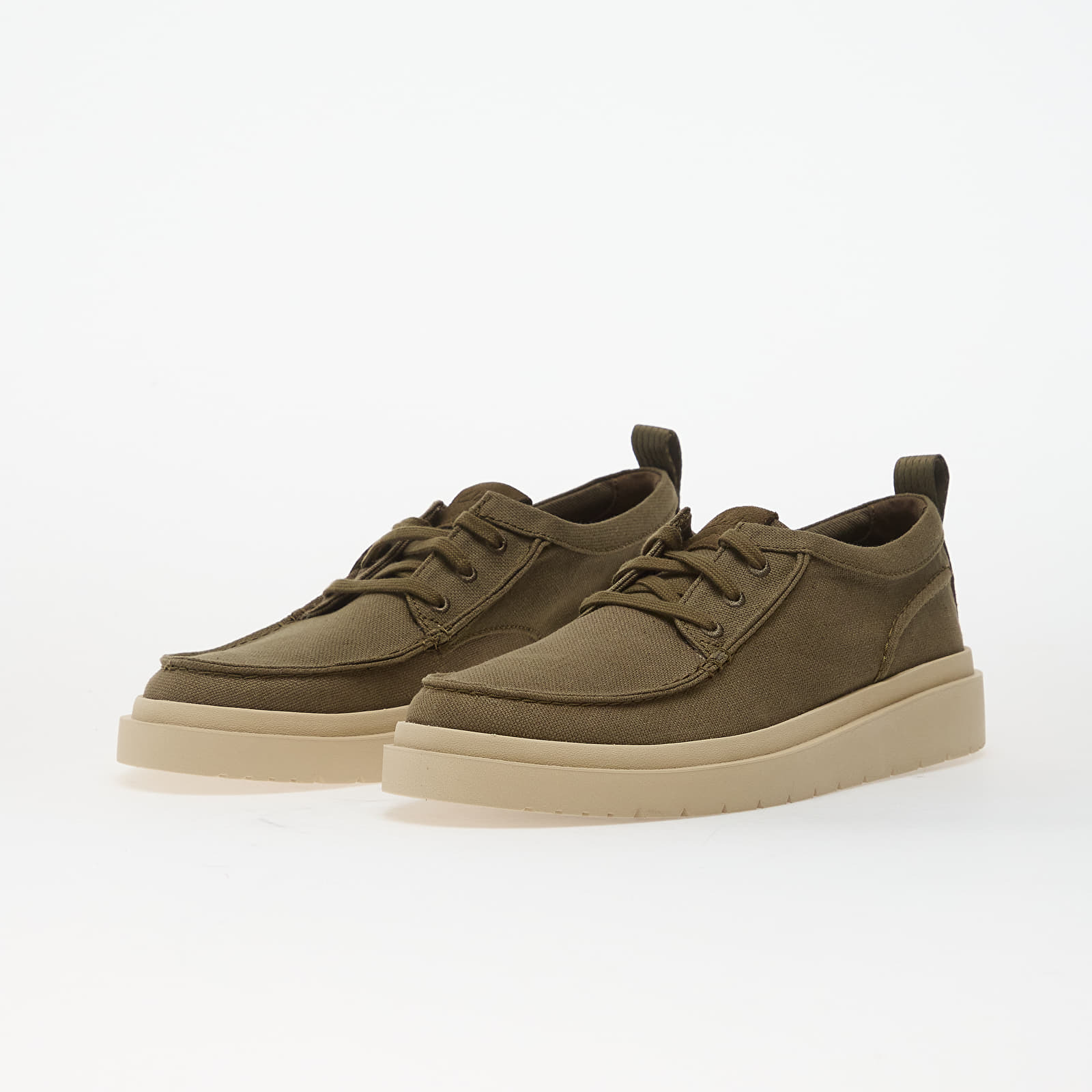 Men's shoes Clarks Polden Moc Olive Canvas