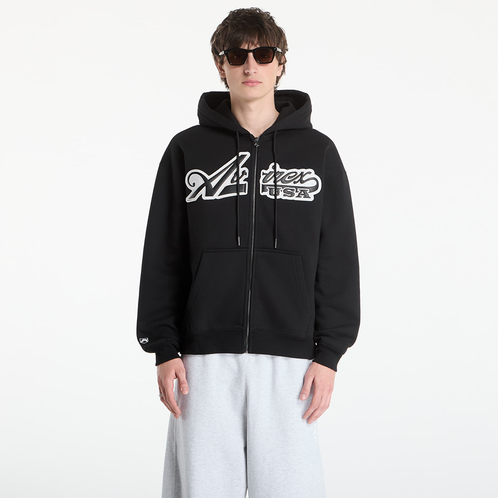 Sweatjacken und Sweatshirts Avirex Script Hoodie Black