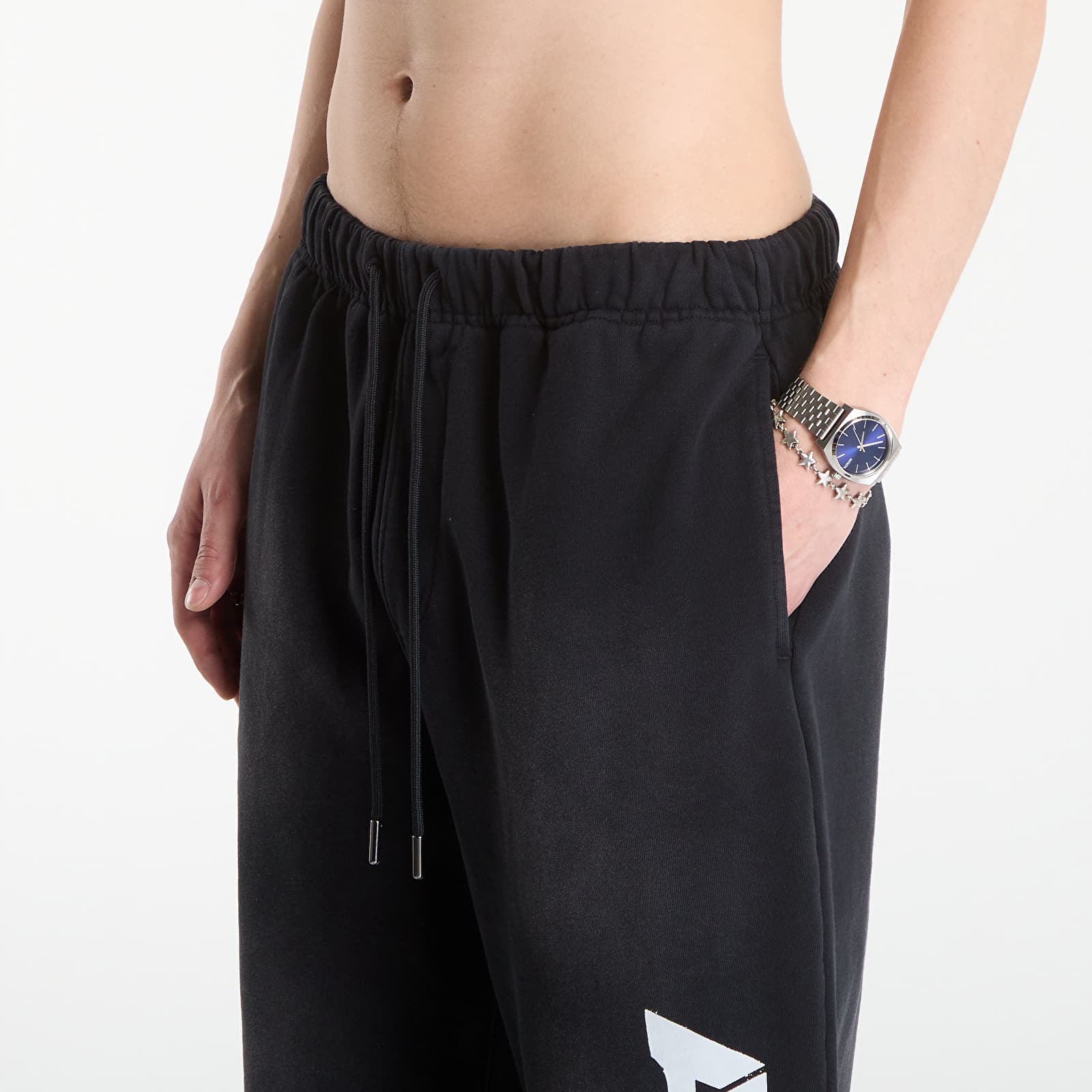 Joggebukser Avirex Distress Icon Sweatpant Black