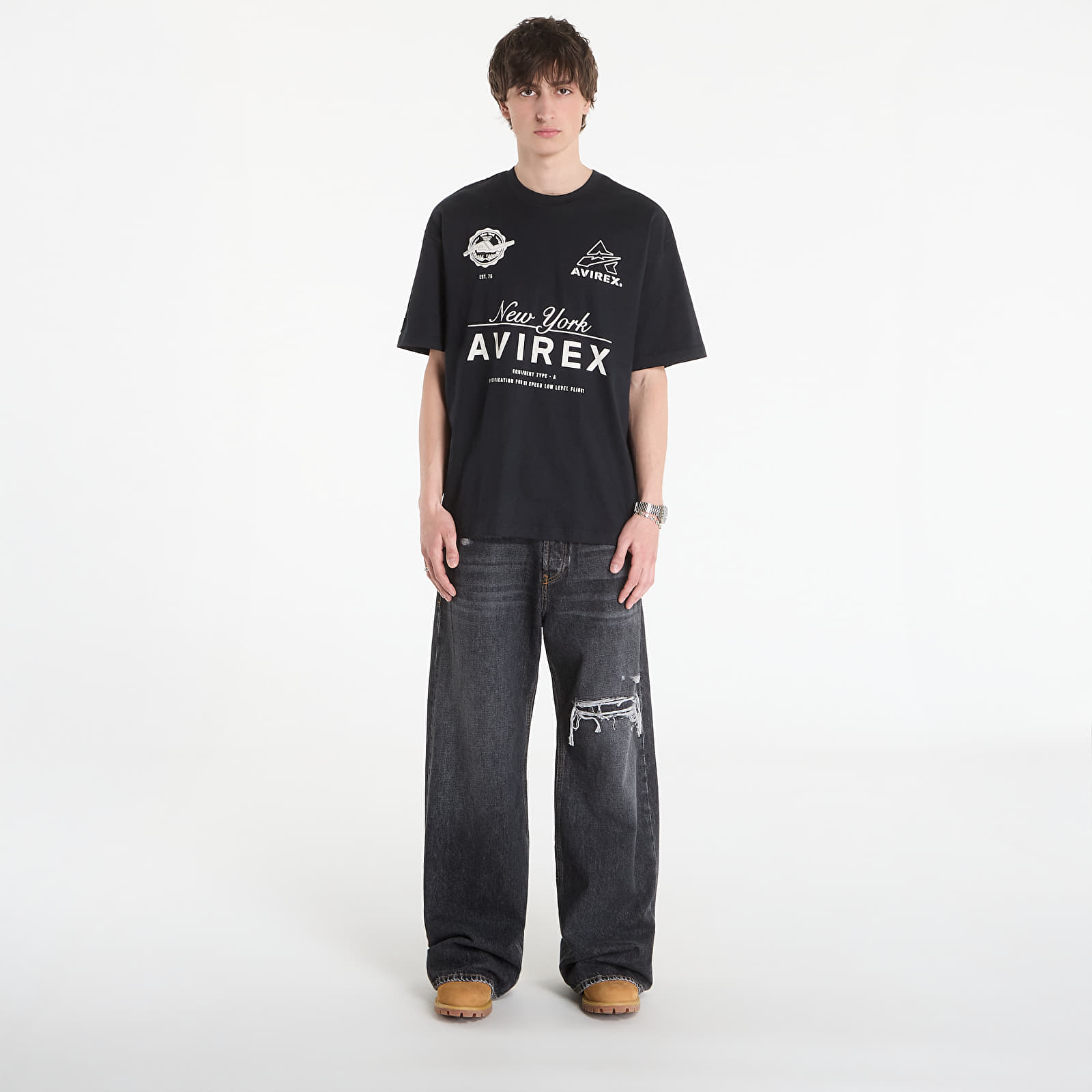 T-Shirts Avirex Team Avirex Tee Black