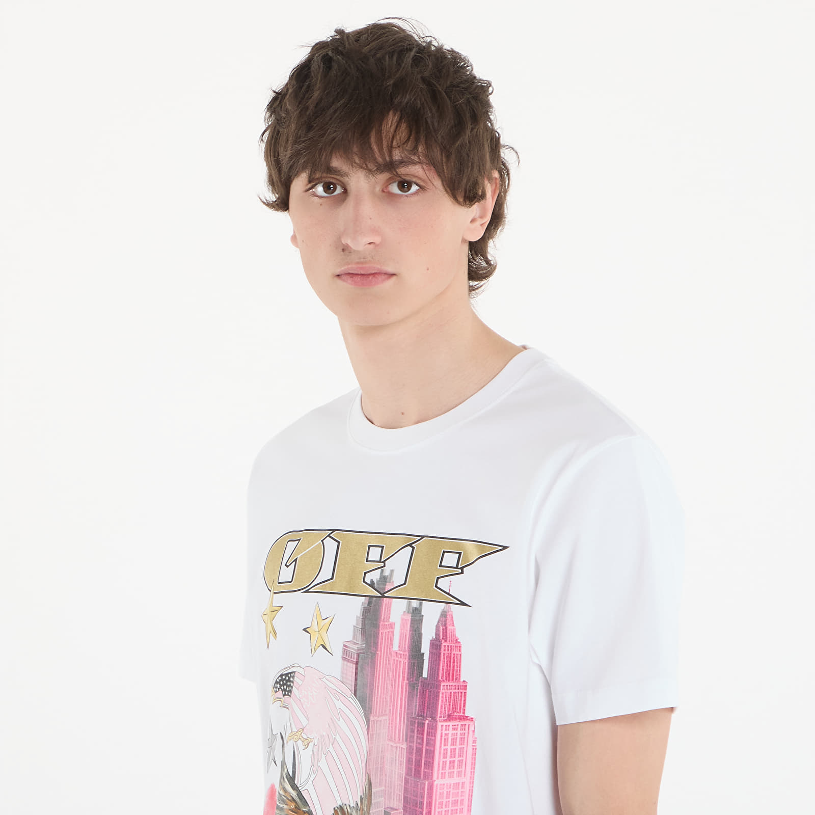 Pánske tričká Off-White Allover Frame Slim S/S Tee White