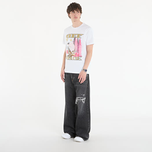 Men's T-shirts Off-White Allover Frame Slim S/S Tee White