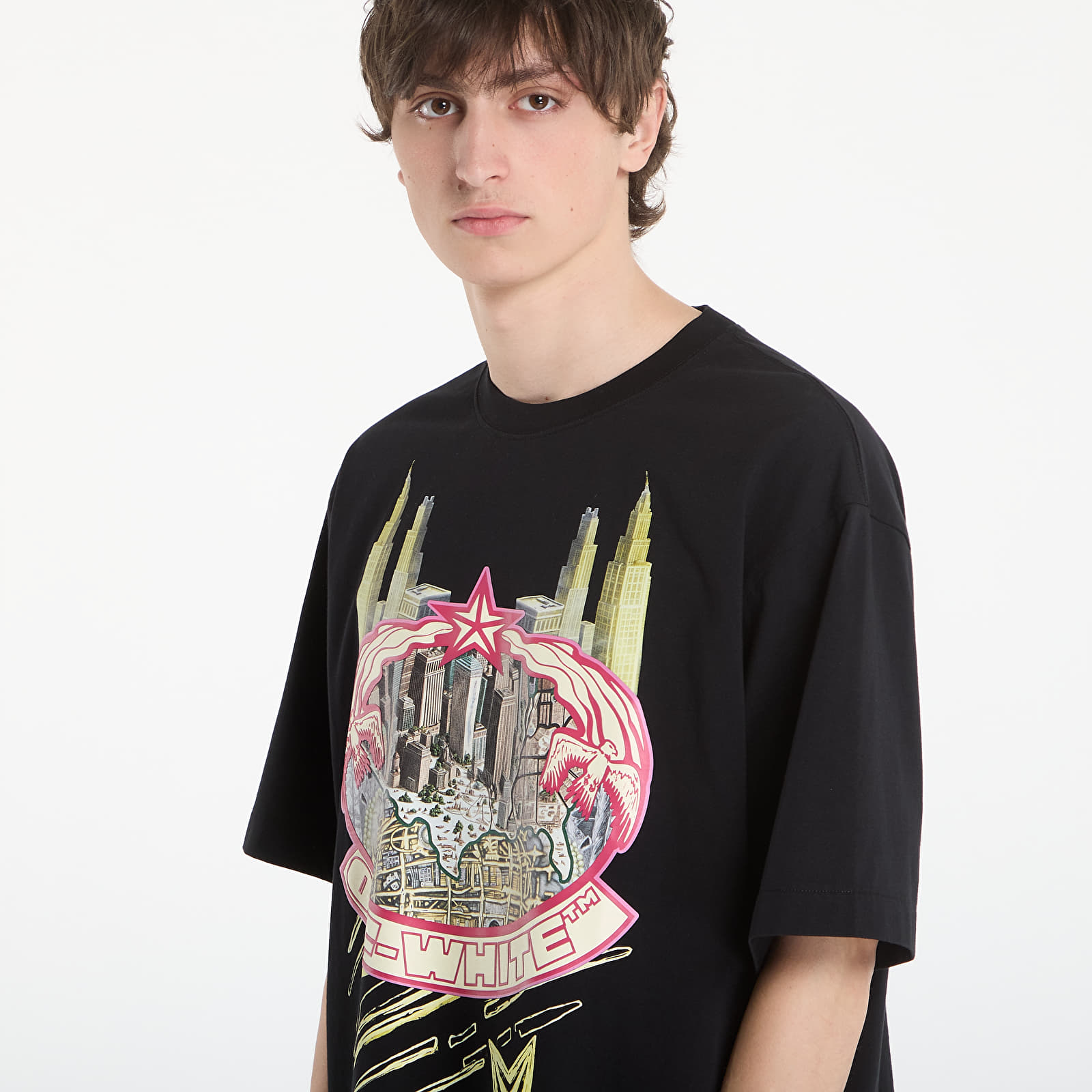 Pánske tričká Off-White Big Frame Wrld Skate S/S Tee Black