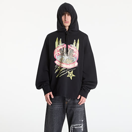 Sweatshirt Off-White Big Frame Wrld Loose Hoodie Black