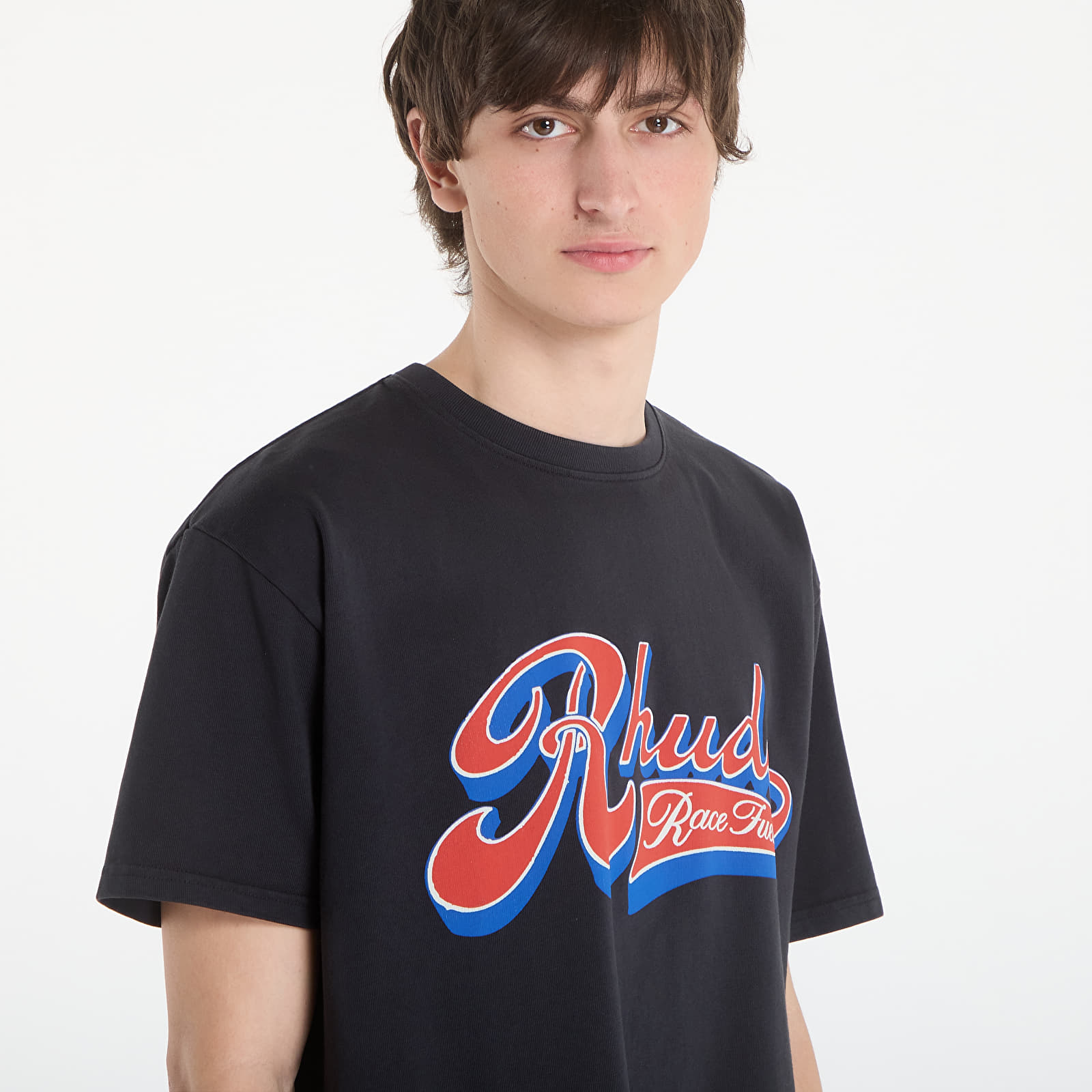 Camisetas de hombre Rhude Pit Stop Tee Vintage Black/ Red/ Blue