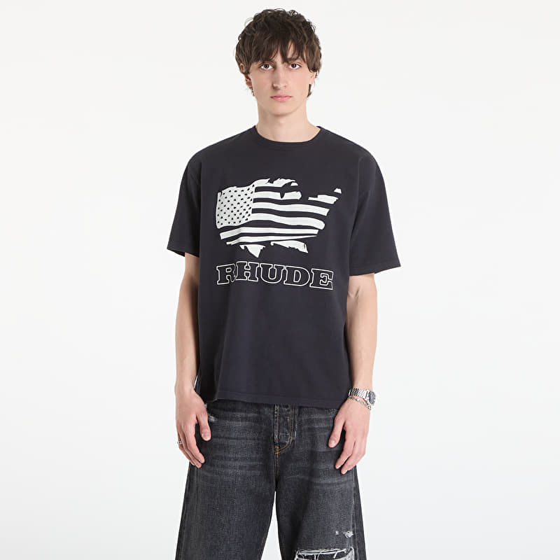 T-Shirt Rhude Banner Tee Vintage Black/ White