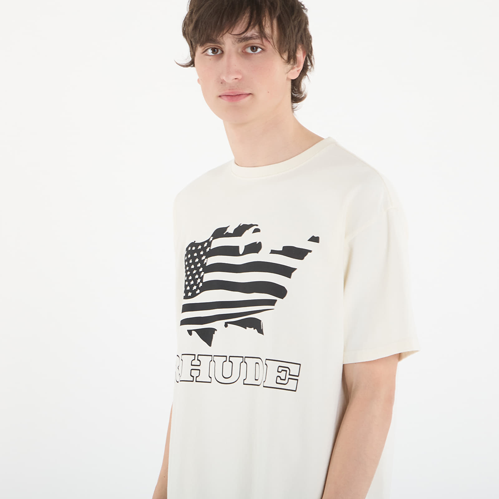 Camisetas de hombre Rhude Banner Tee Vintage White/ Black