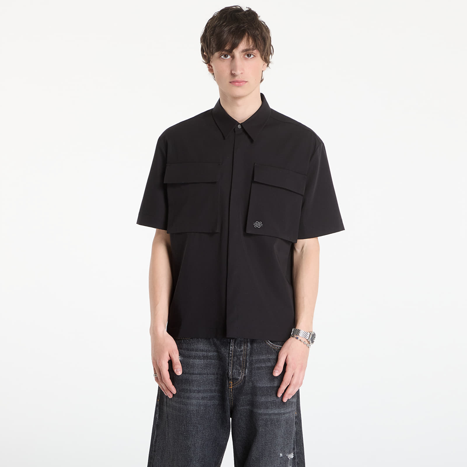Риза Filling Pieces Resort Shirt Drapy Black XL