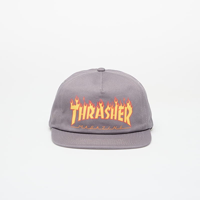 Cap Thrasher Printed Flame Snapback Grey
