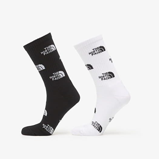 The North Face Everyday Crew Sock Logo 2-Pack TNF Black/ TNF White/ Outlet C