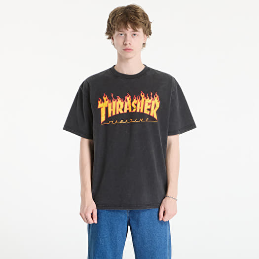 Majica Thrasher Flame Vintage T-Shirt Black