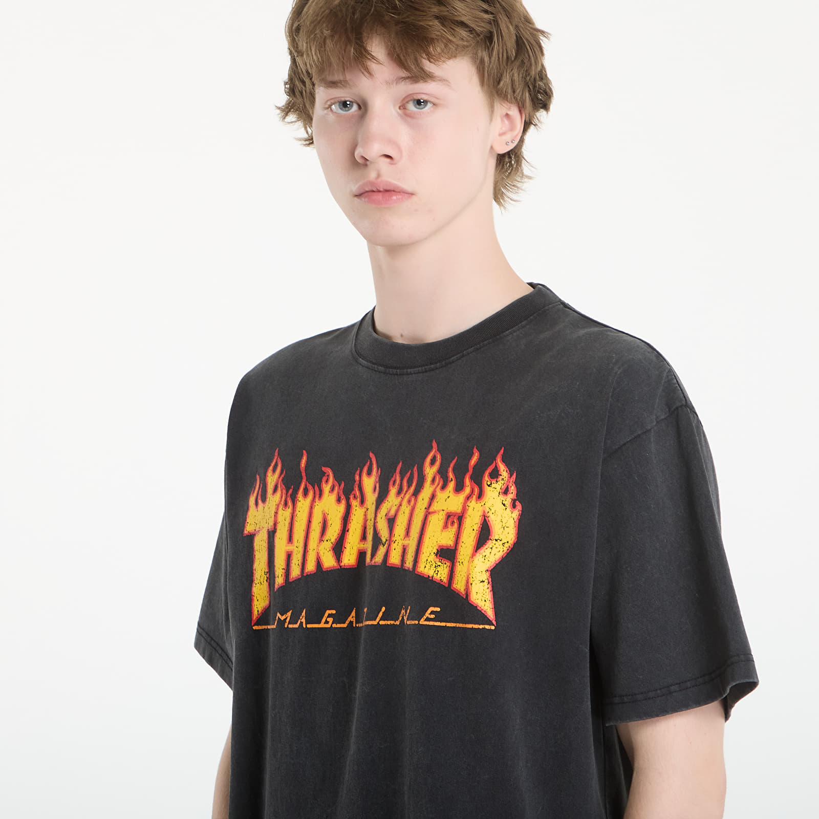Majice i košulje Thrasher Flame Vintage T-Shirt Black