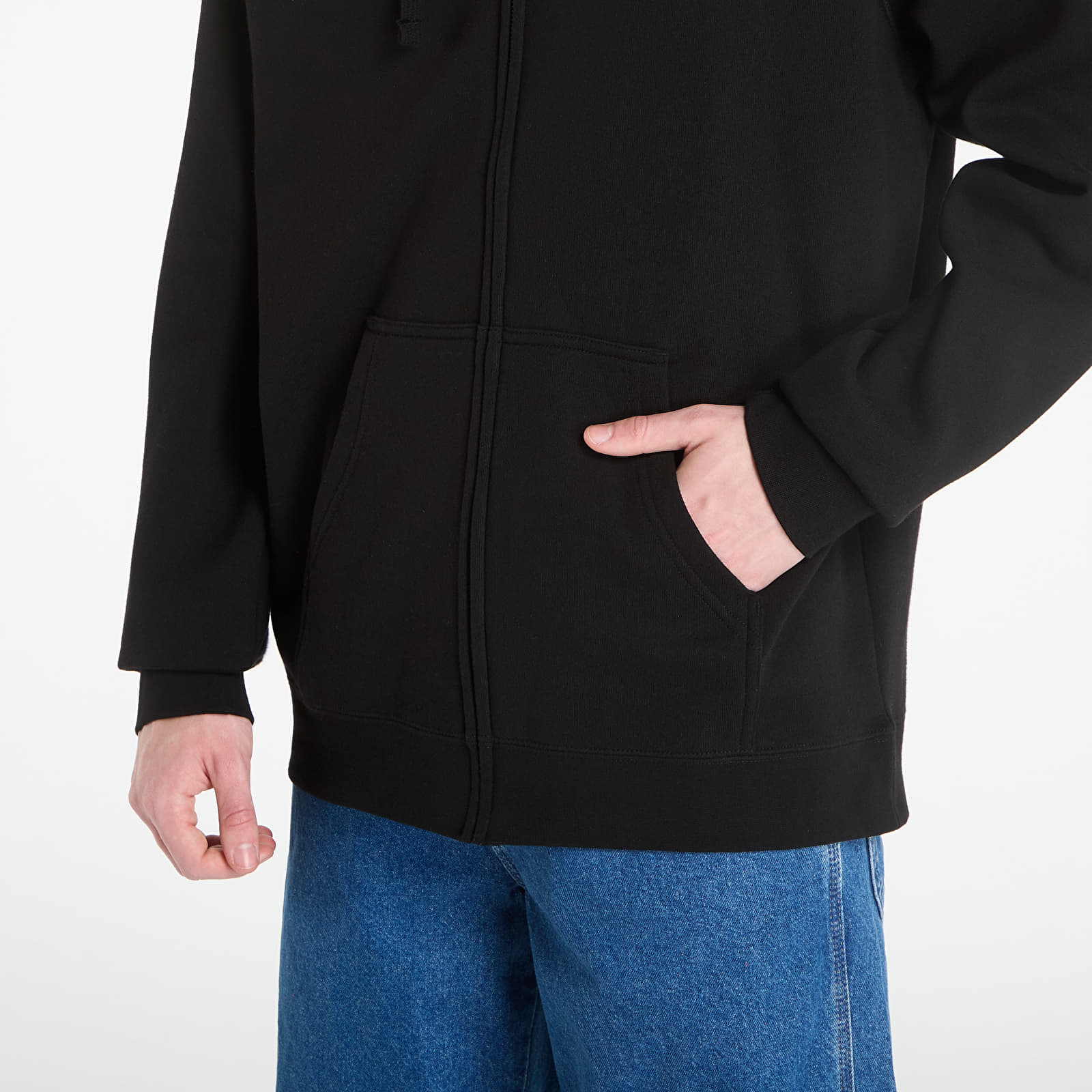 Регланы и толстовки Thrasher Flame Embroidered Zip Hoodie Black