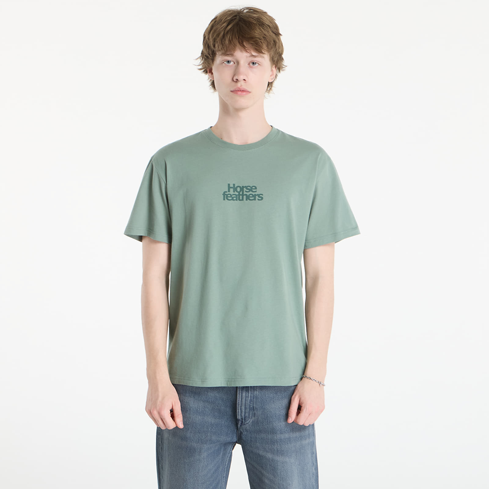 Тениска Horsefeathers Strict T-Shirt Iceberg Green XXL