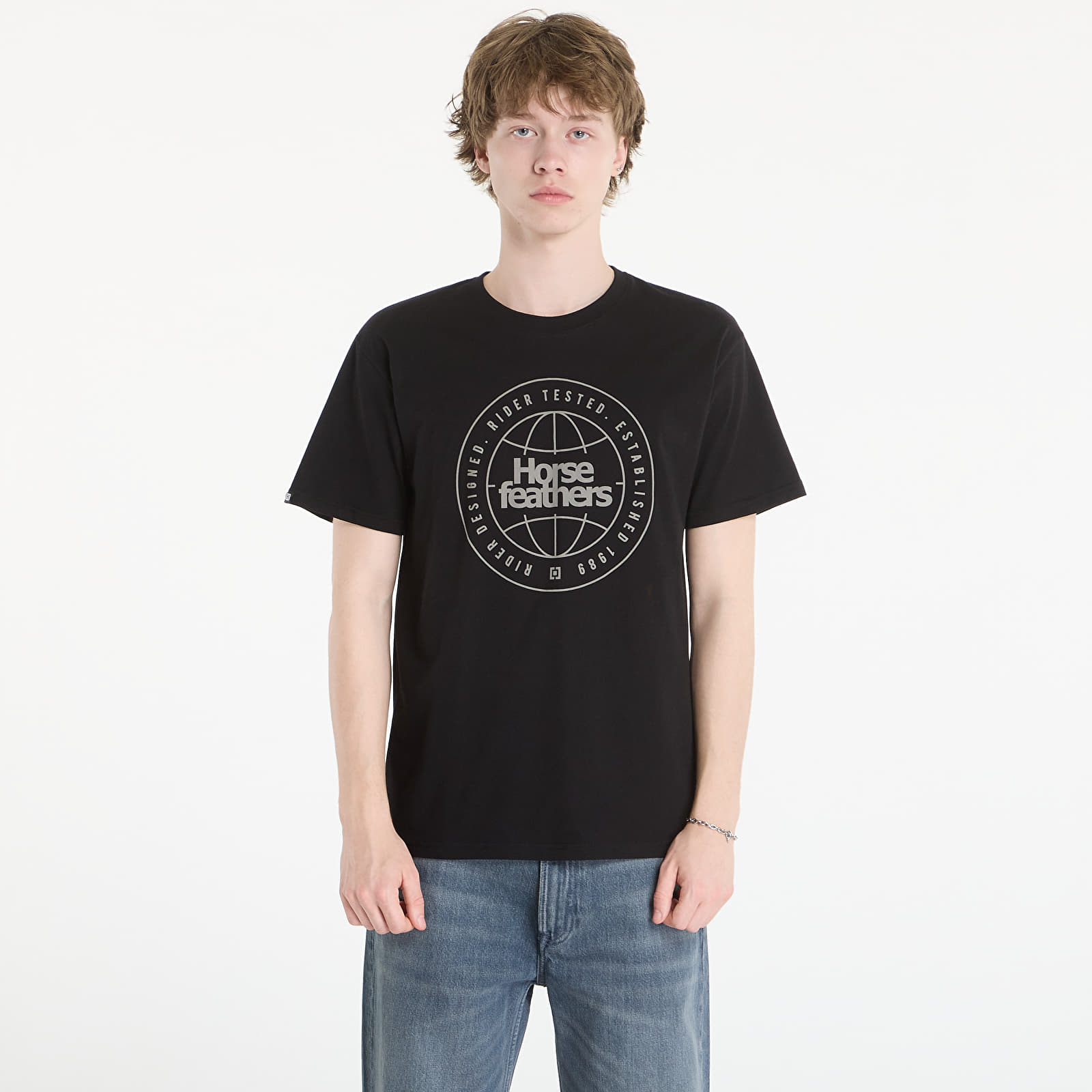   Μπλούζες Horsefeathers Global T-Shirt Black