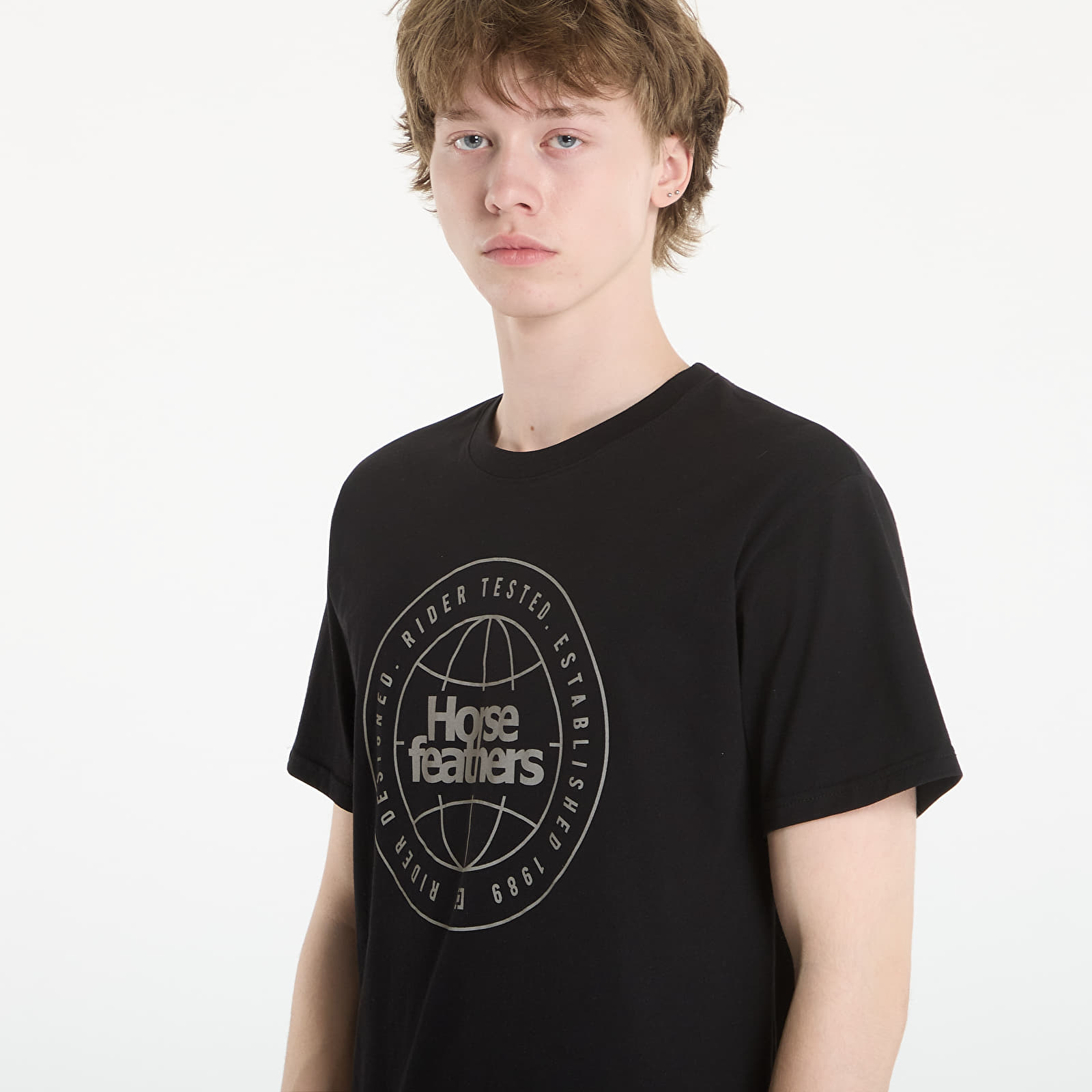   Μπλούζες Horsefeathers Global T-Shirt Black