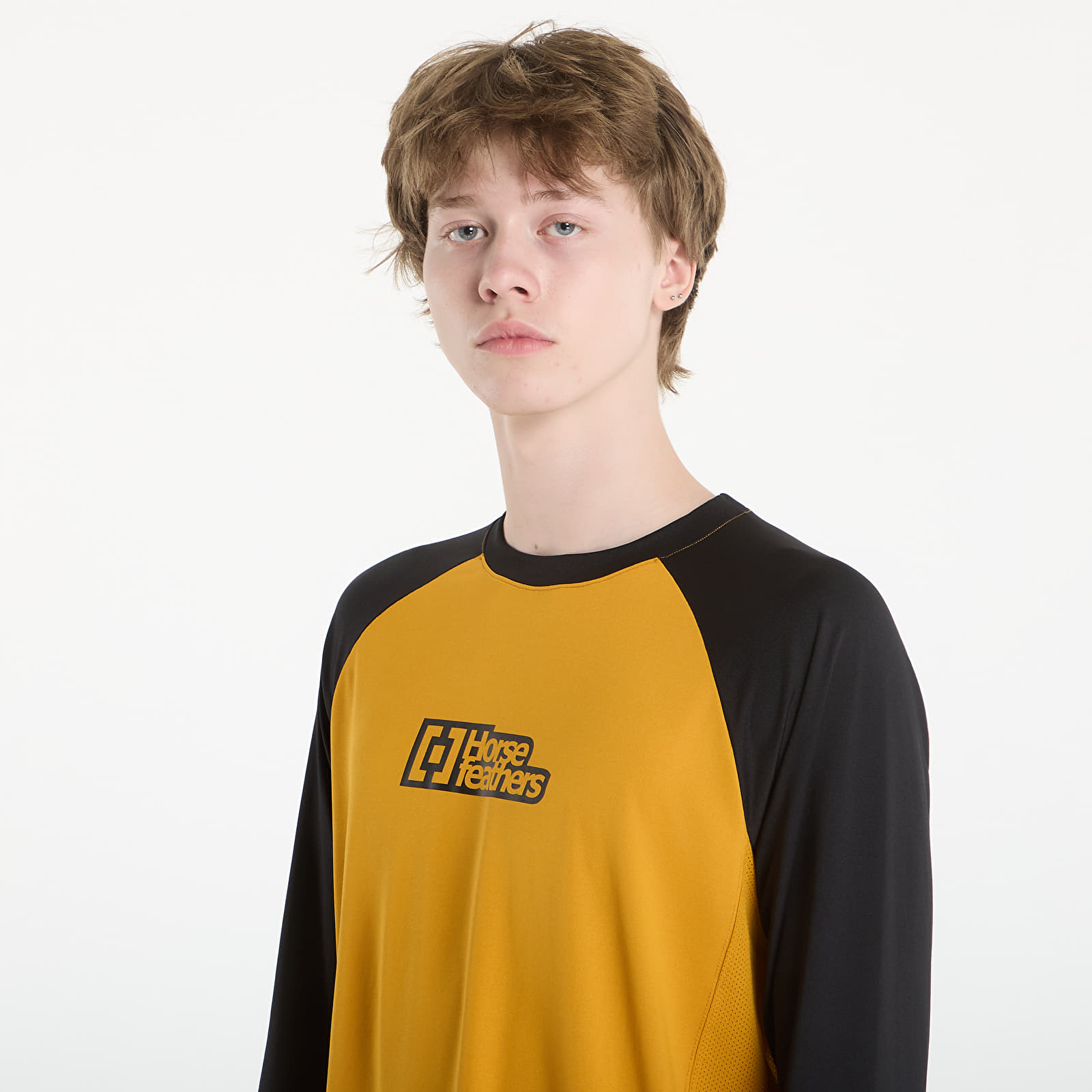 Men's jerseys Horsefeathers Spike Ls Bike Jersey Sunflower/ Black