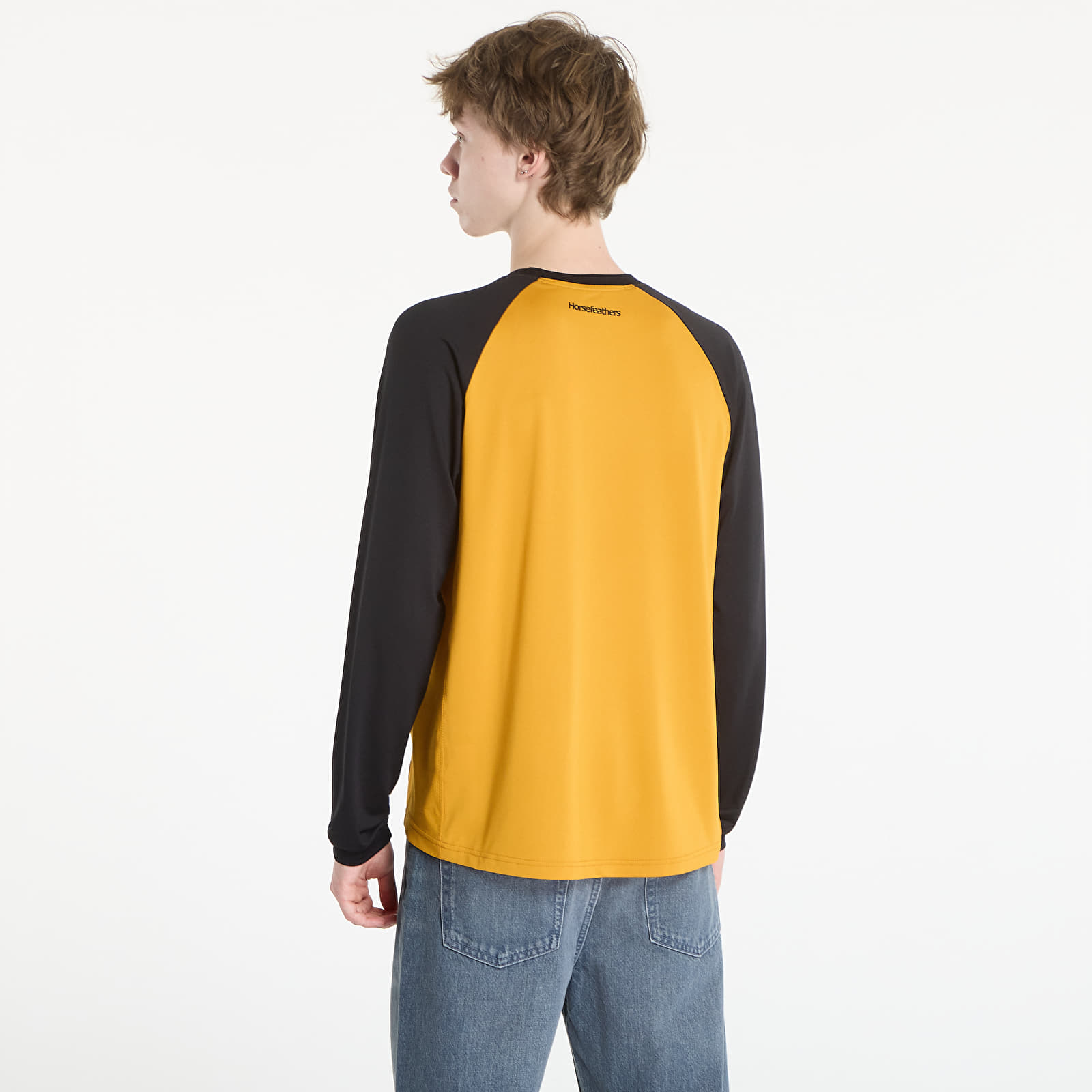 Men's jerseys Horsefeathers Spike Ls Bike Jersey Sunflower/ Black