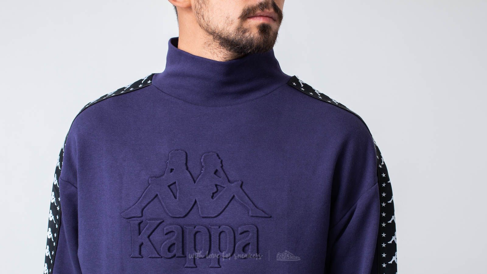 Hoodies och sweatshirts Kappa Authentic Alef Man Crewneck Blue Greystone/ Black