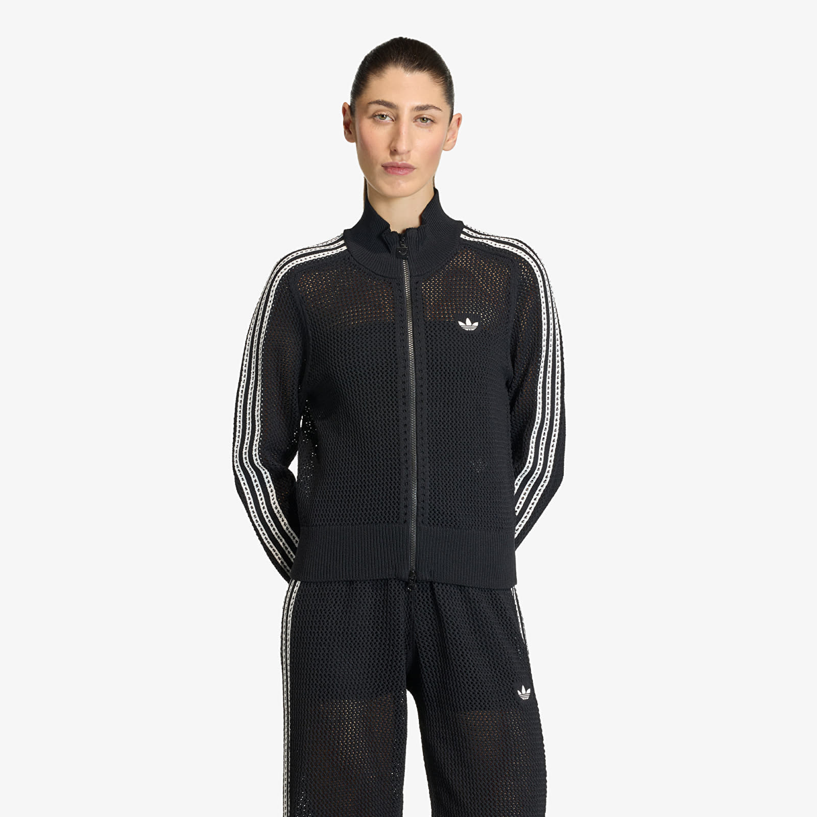 Суитшърт adidas Knitted Crochet Firebird Track Top Black XL