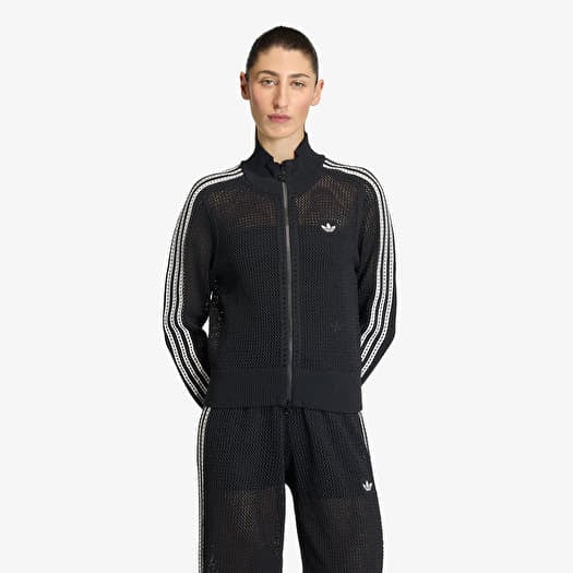 Sweatshirt adidas Knitted Crochet Firebird Track Top Black