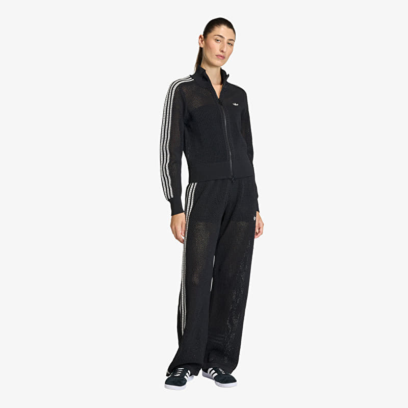 adidas Knitted Crochet Firebird Track Top Black | Footshop