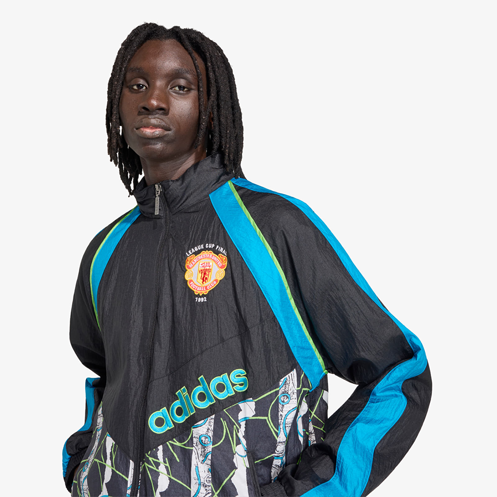 Bluzy adidas Manchester United Woven Track Top 90 Black