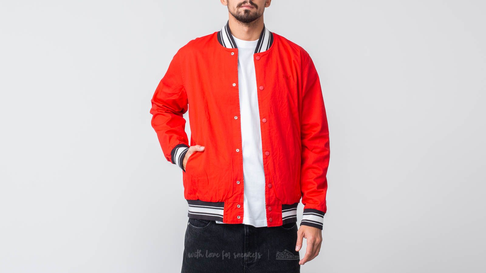 Jackets HUF Peep Show Varsity Jacket Black Footshop