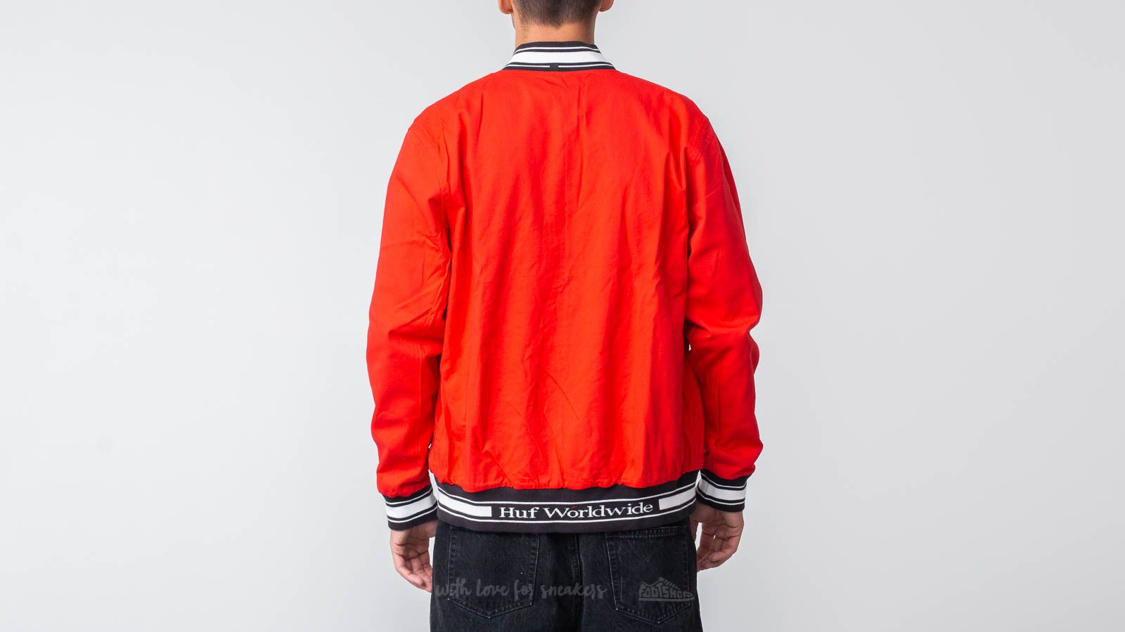 Huf peep deals show varsity jacket