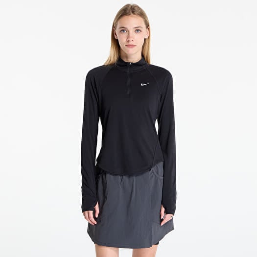 T-shirt Nike Tempo Women's Dri-FIT 1/4-Zip Running Top Black/ Reflective Silv
