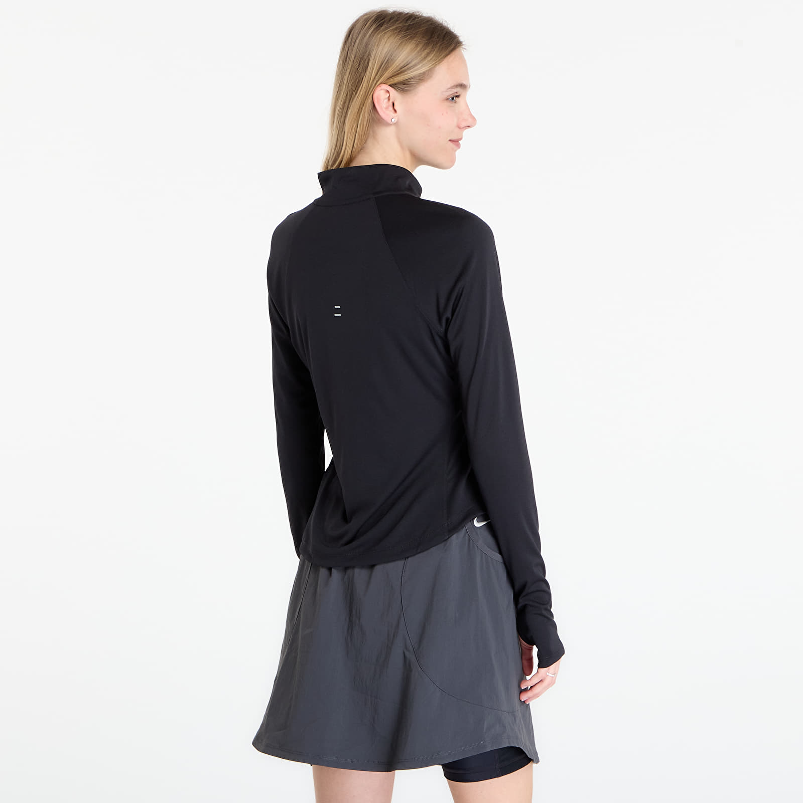 Trička Nike Tempo Women's Dri-FIT 1/4-Zip Running Top Black/ Reflective Silv