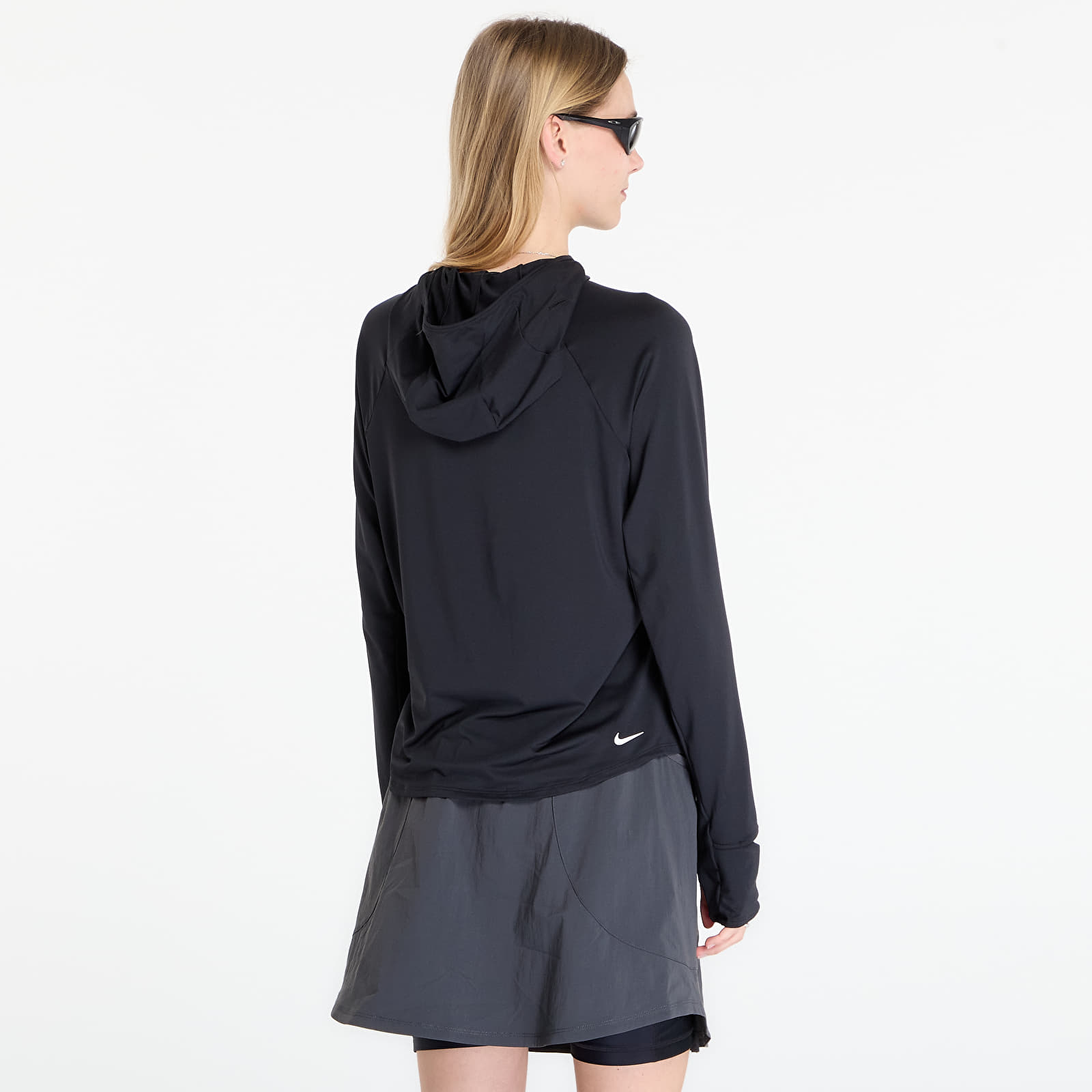 Marškinėliai Nike ACG Women's UV-Resistant Hooded Trail Running Mid-Layer Top Black/ Black/ Summit White