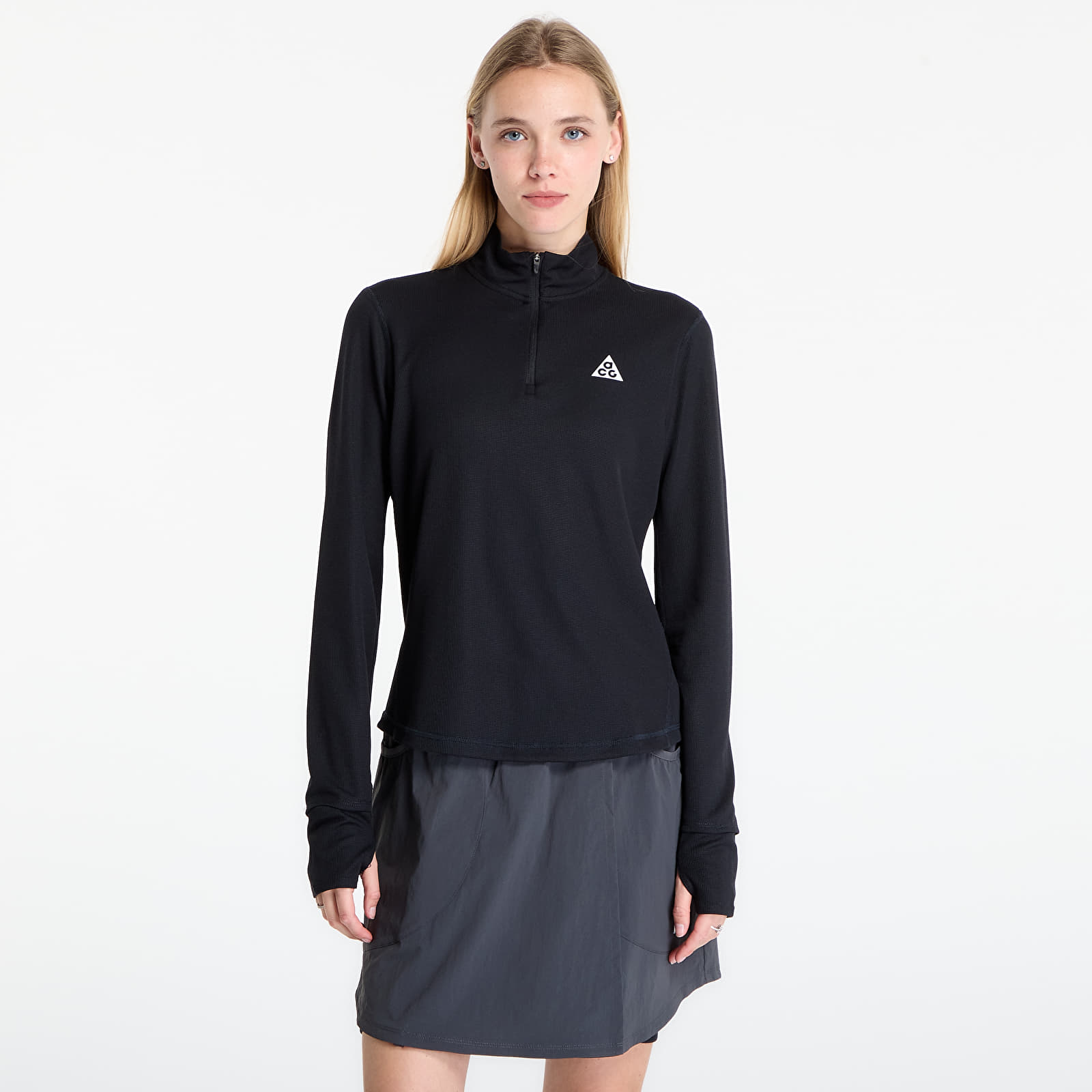 Trička Nike ACG Women's Dri-FIT 1/2-Zip Trail Running Top Black/ Black/ Summit White