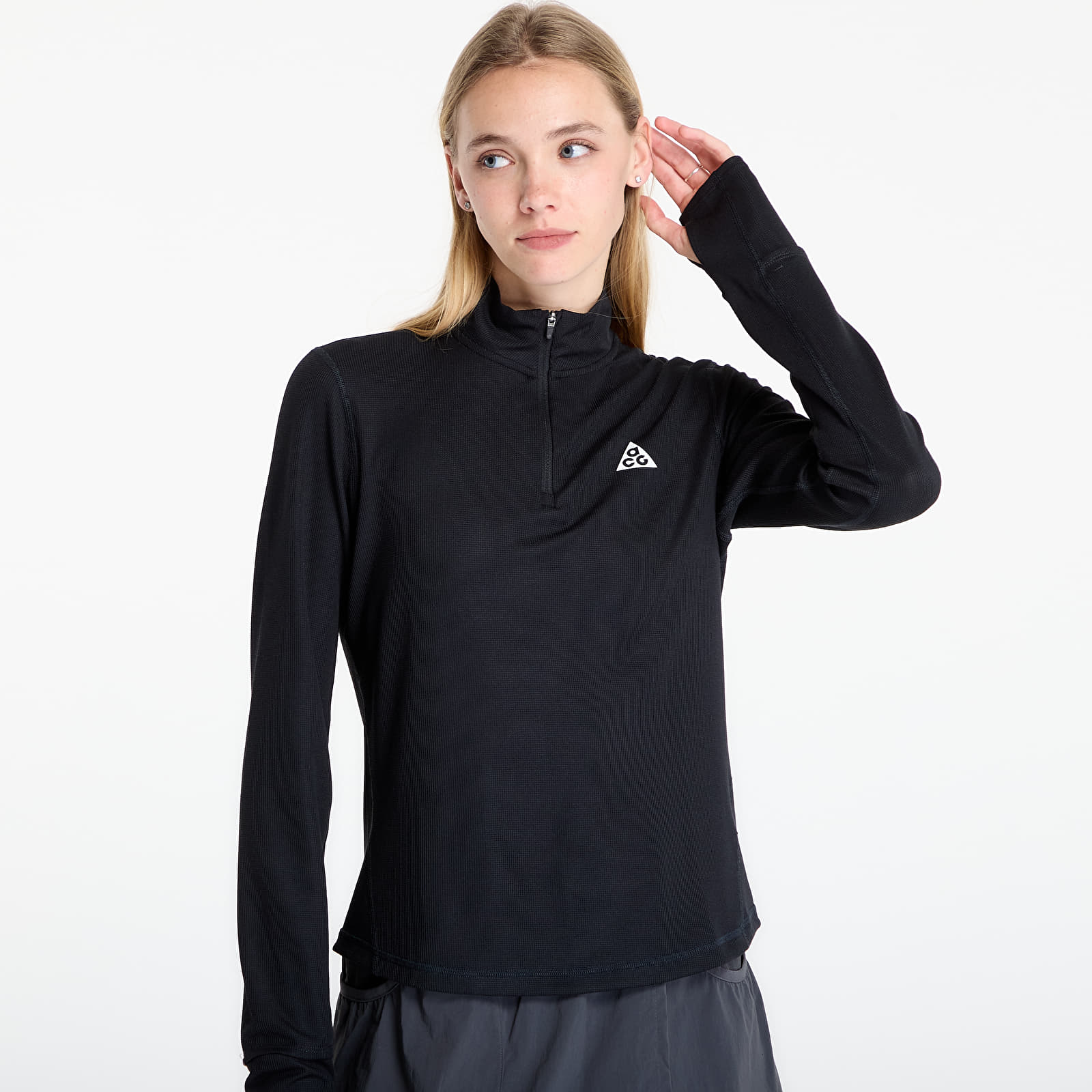 Trička Nike ACG Women's Dri-FIT 1/2-Zip Trail Running Top Black/ Black/ Summit White