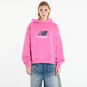 New Balance Athletics French Terry Logo Hoodie Pink Satin