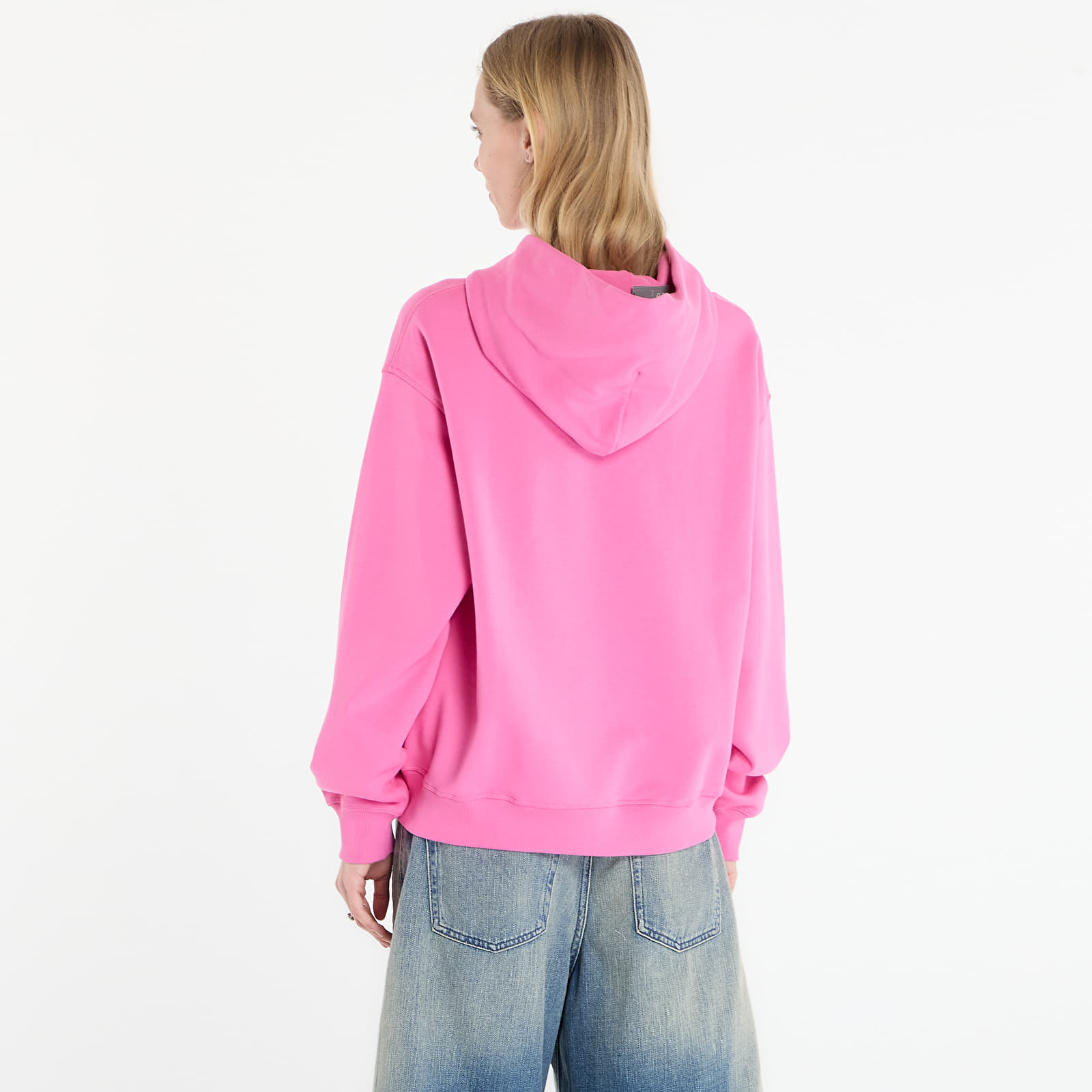 Bluzy New Balance Athletics French Terry Logo Hoodie Pink Satin