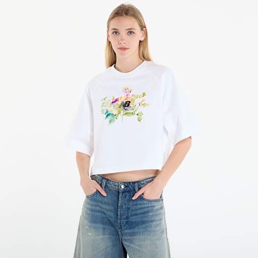 New Balance Watercolor Multi Boxy T-Shirt White