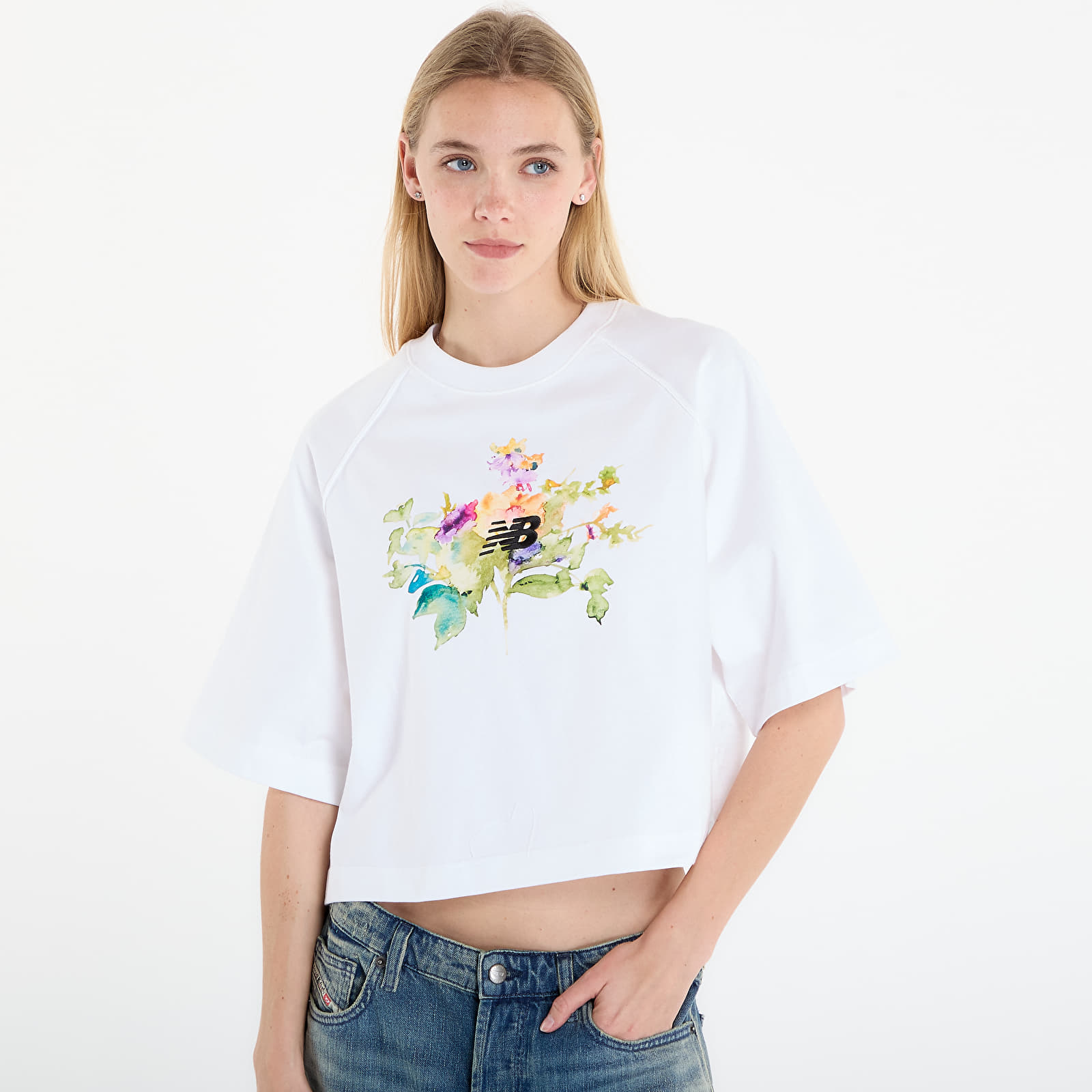 T-shirts New Balance Watercolor Multi Boxy T-Shirt White
