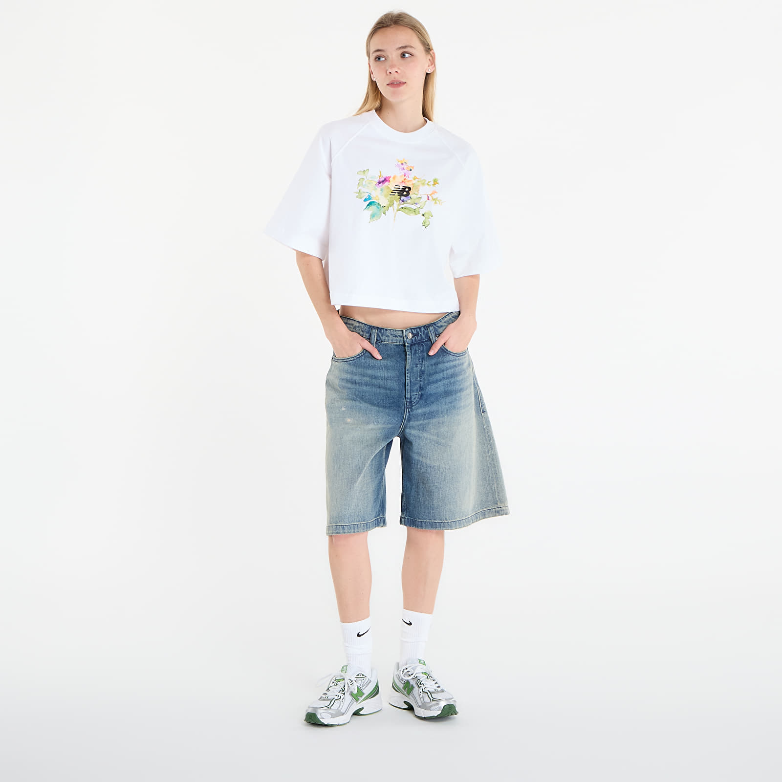 T-shirts New Balance Watercolor Multi Boxy T-Shirt White