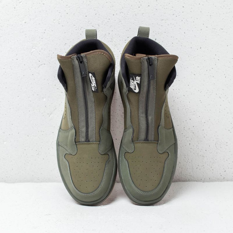 Air Jordan 1 High Zip Olive Canvas/ Black | Footshop