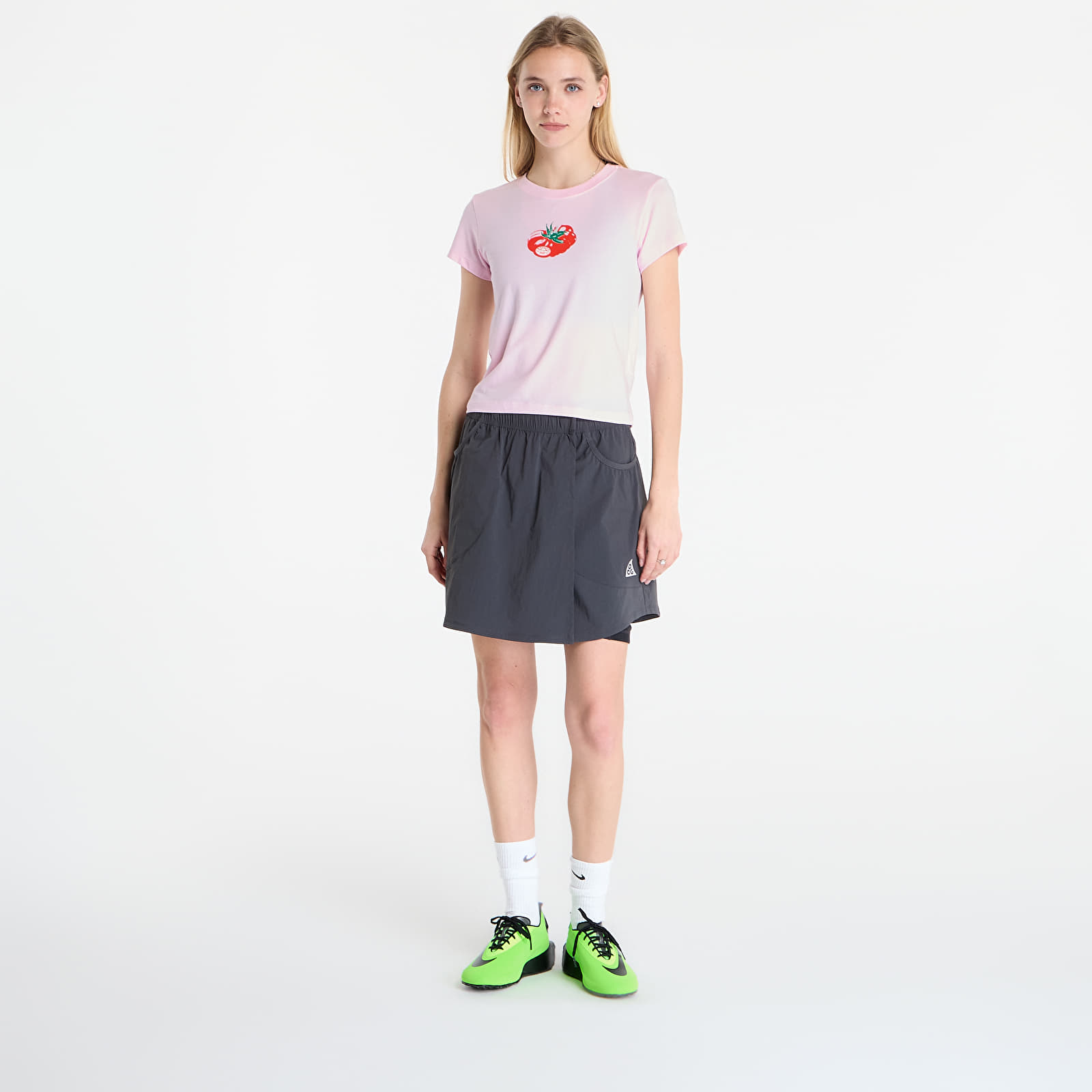 Dames T-shirts Nike Sportswear Chill Knit Women's Slim Cropped T-Shirt Pink Foam
