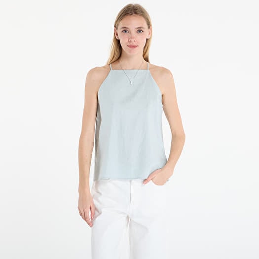 Calvin Klein Jeans Linen Sl Fashion Top Green