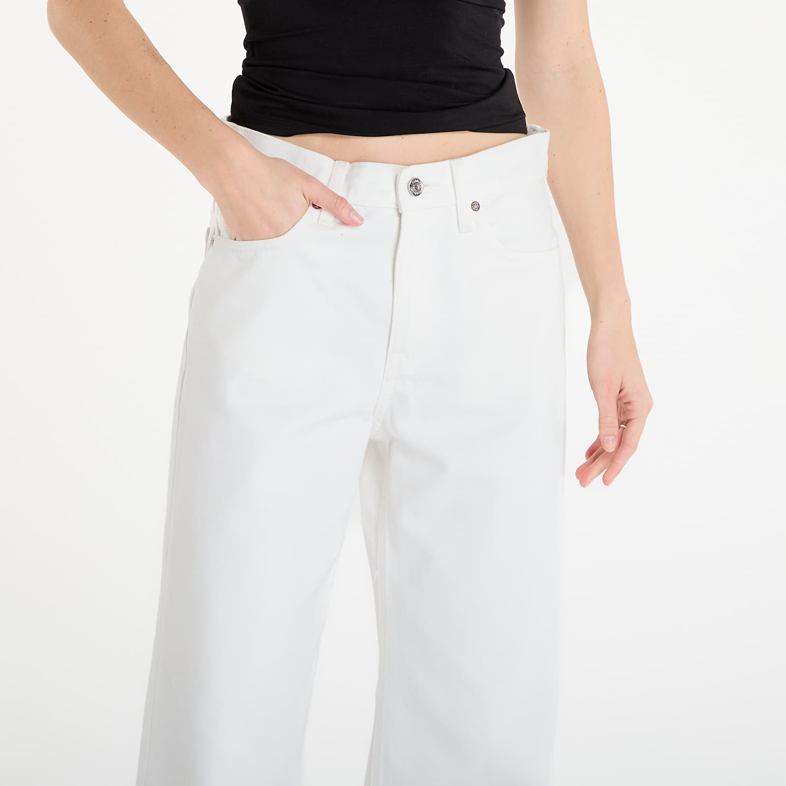 Teksad Calvin Klein Jeans Low Rise Soft Baggy Jeans White