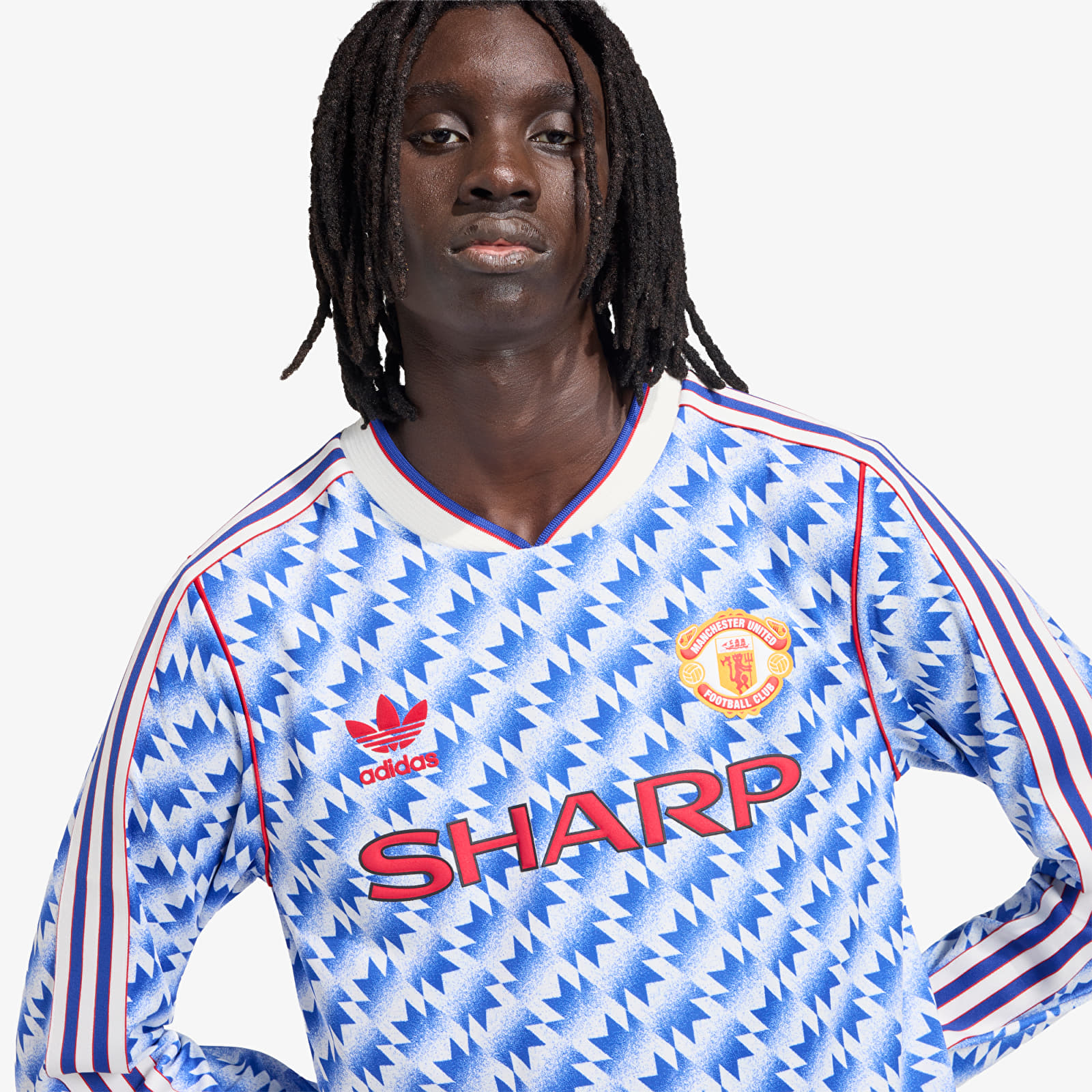 Trikots adidas Manchester United Away Long Sleeve Jersey 90 Multicolor